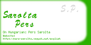 sarolta pers business card